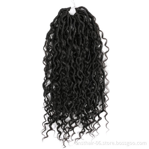 MYZYR Goddess Locs Crochet Hair Extensions Synthetic Twist Braids Hair Locks Crochet braids For Women 24 Strands 18inch Beauty